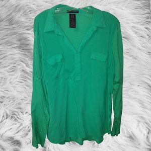 S) Grace Elements Green Long Sleeve Blouse – Women’s Plus XXL Lightweight Top